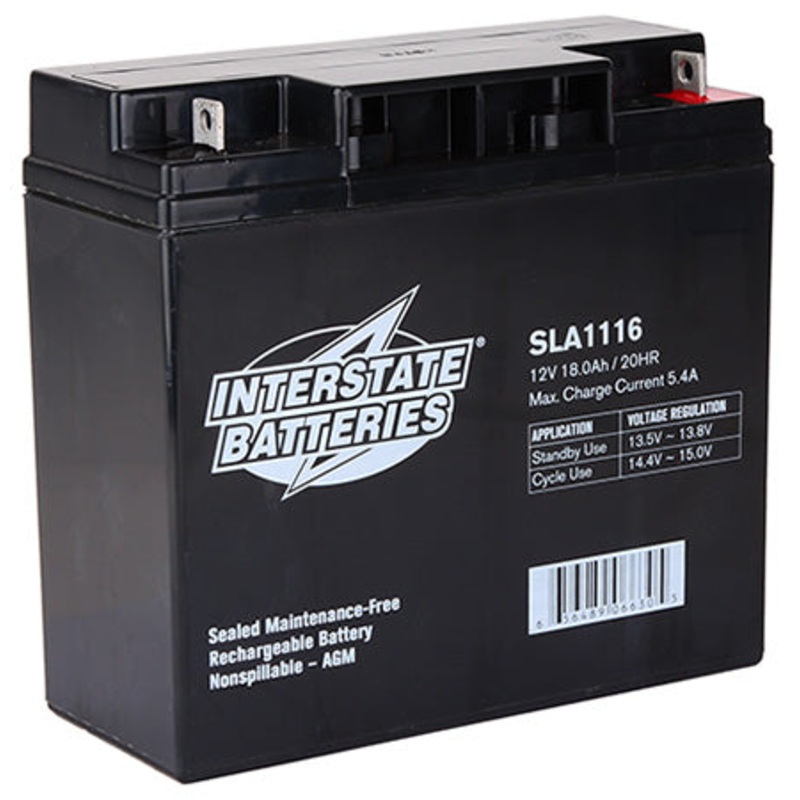 Interstate Battery 12 Volt 18 Amp Sealed Lead Acid Wheelchair Battery (Set of 2) (SLA1116)