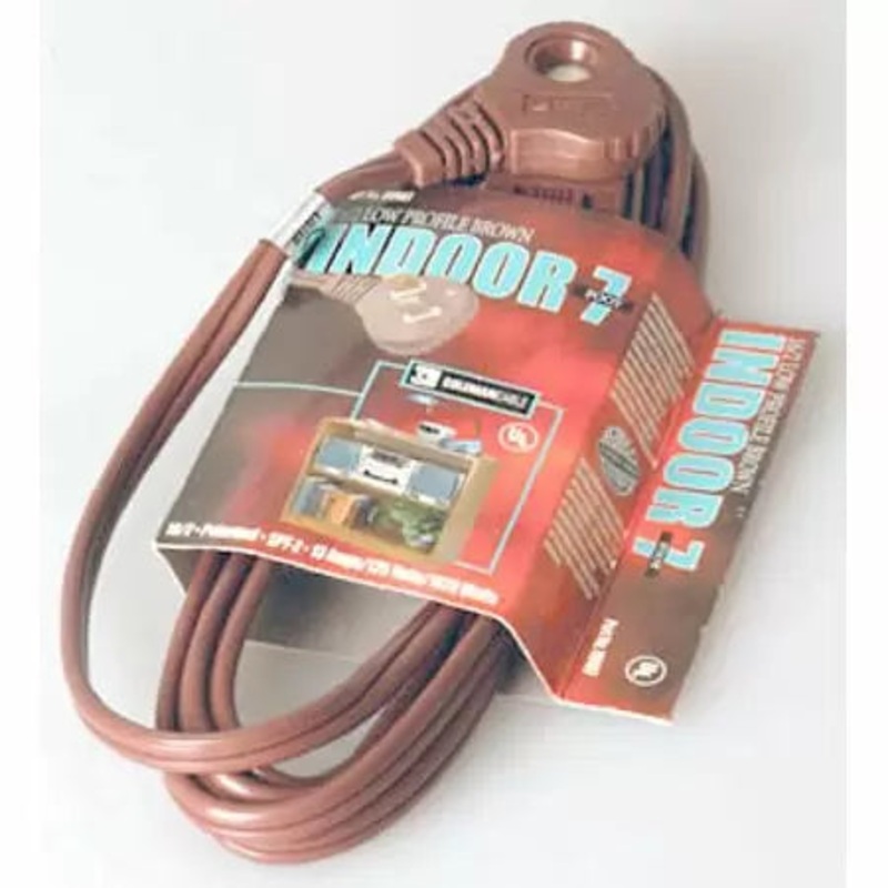 Coleman Cable Systems  Indoor Extension Cord – Slenderplug – 7 feet