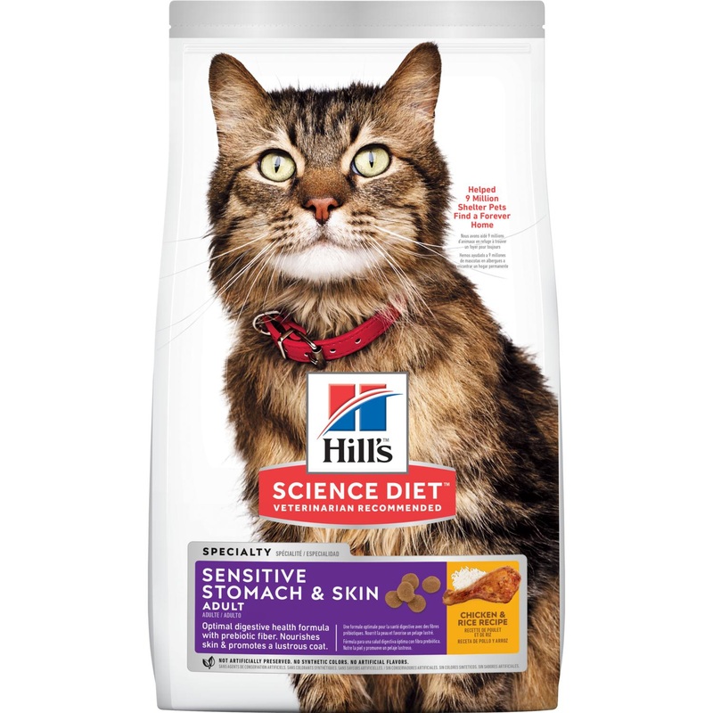 Hill’s Science Diet Adult Sensitive Stomach & Skin Cat Food