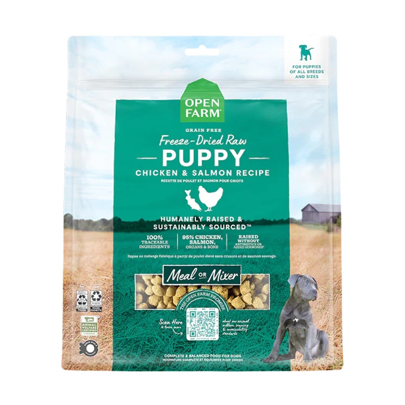 Open Farm Puppy Chicken & Salmon Freeze Dried Raw Recipe
