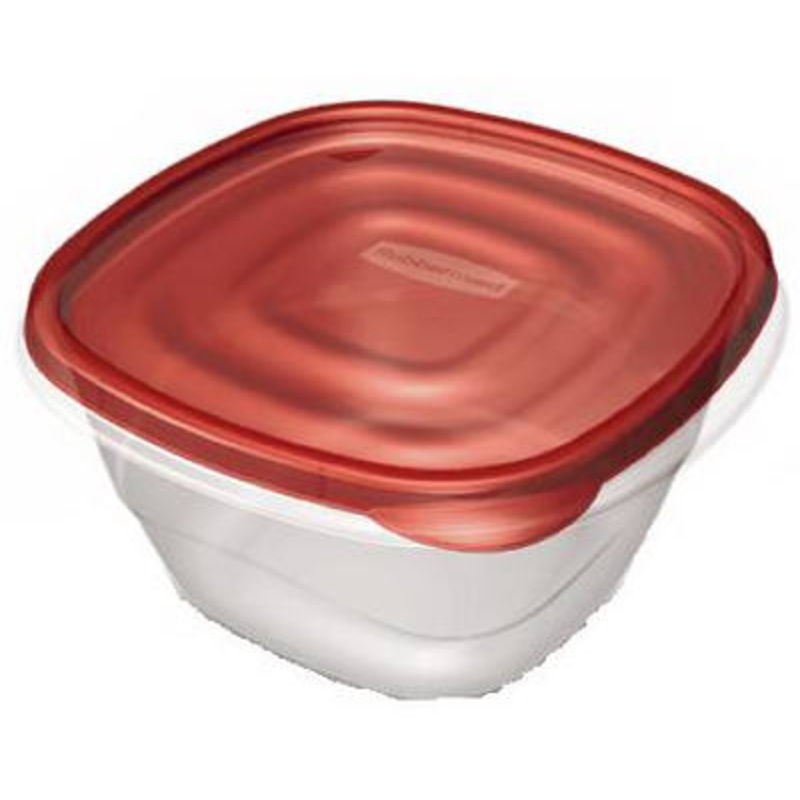 Rubbermaid TakeAlongs Square Food Storage Containers Ruby Red Lids