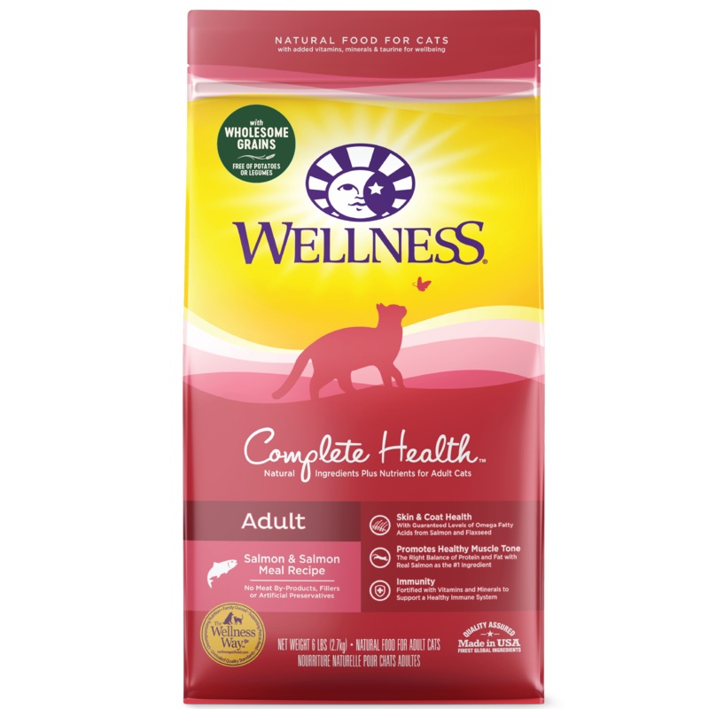 Wellness Complete Health Adult with Wholesome Grains Salmon Cat Food