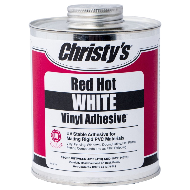 Christy’s Red Hot White Vinyl Adhesive Can