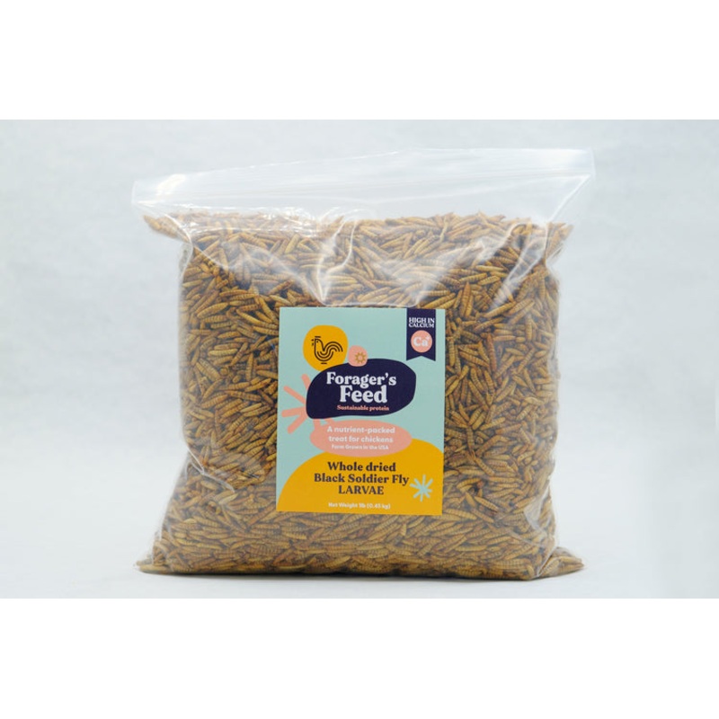 Forager’s Feed Whole Dried Black Soldier Fly Larvae