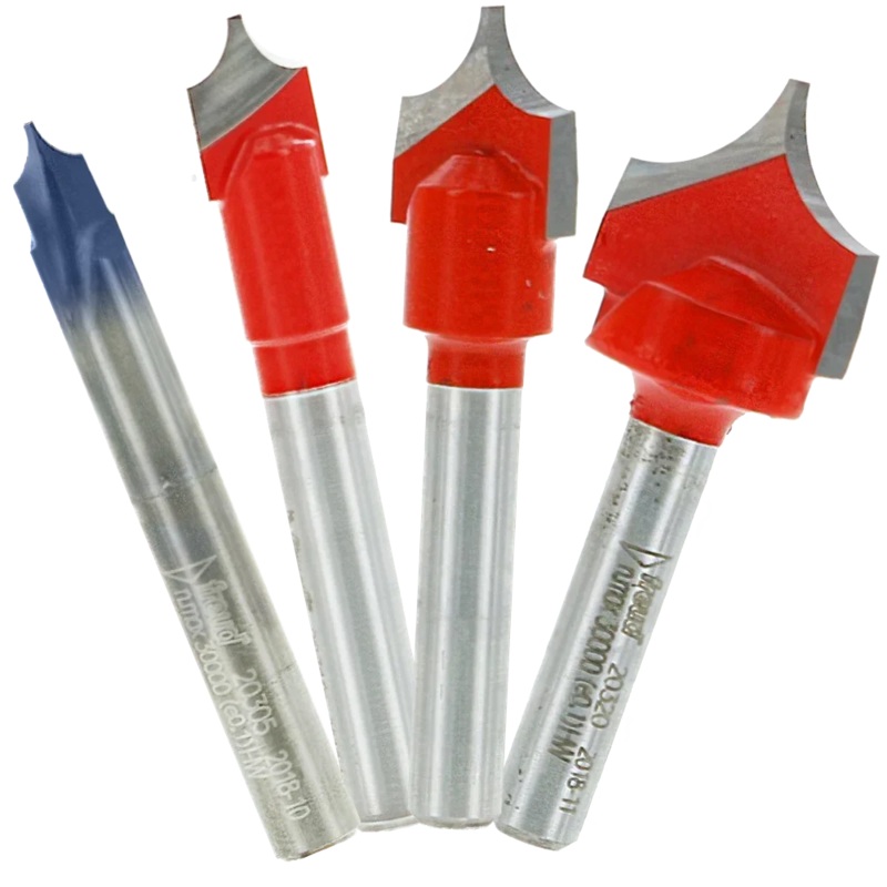 Freud 4 Piece Radius V Groove Bit Set