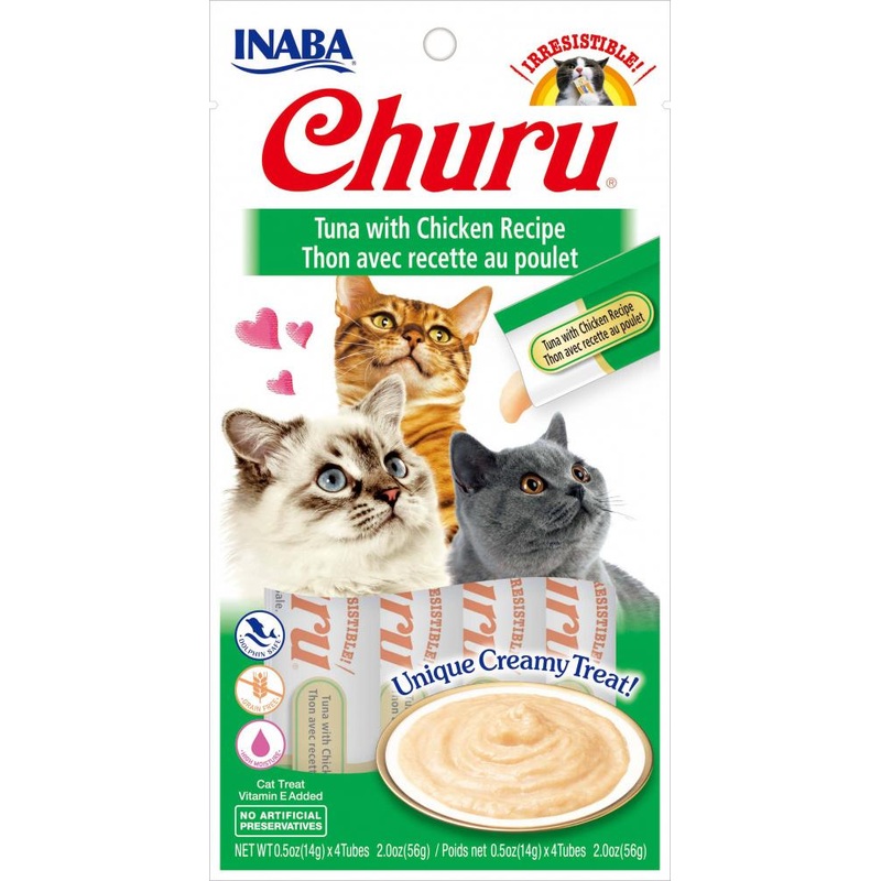 Inaba Churu Tuna with Chicken Puree Recipe Cat Treat