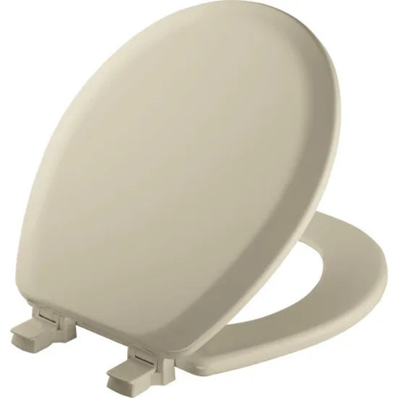 Mayfair by Bemis Cameron Round Enameled Wood Toilet Seat Never Loosens Removes for Cleaning