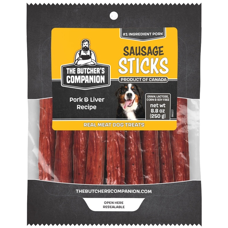 Butcher’s Companion Dog Sausage Sticks Pork & Liver 8.8oz