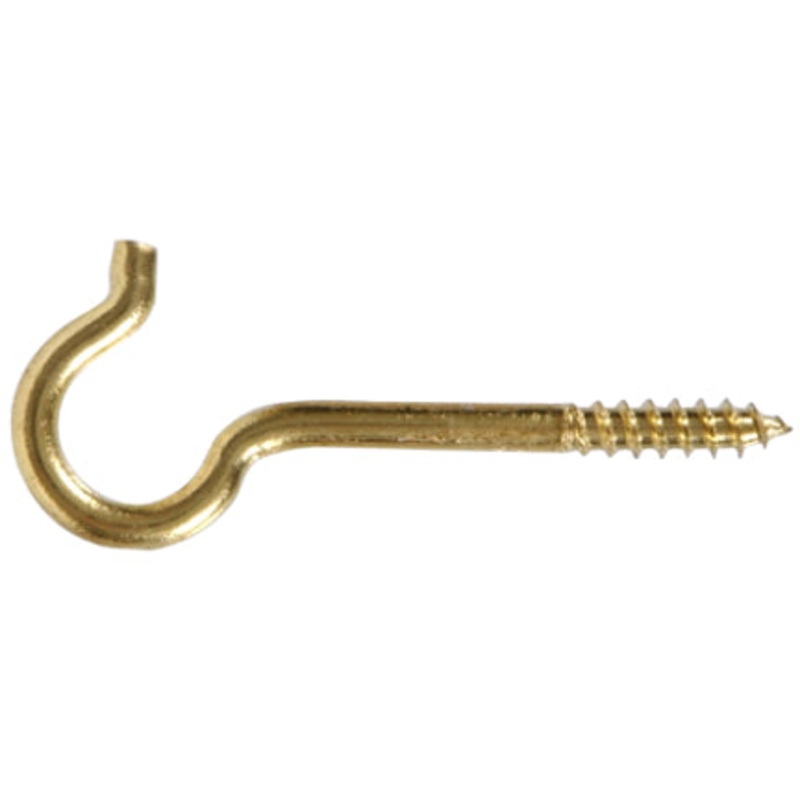 .207X3-5/8 SOLID BRASS SCREW HOOK