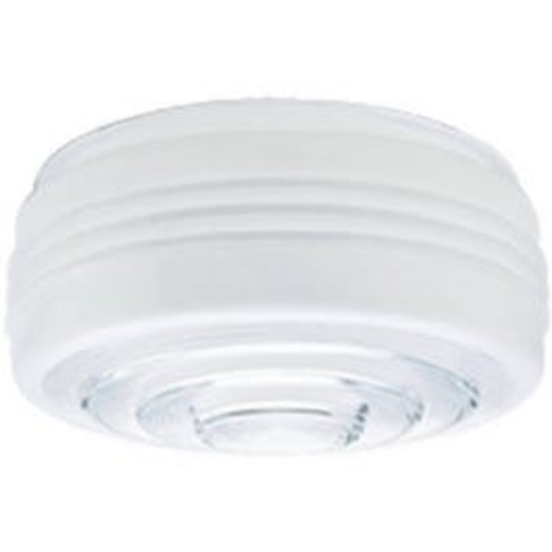 Drum Light Globe, White With Clear Lens, 10-In.