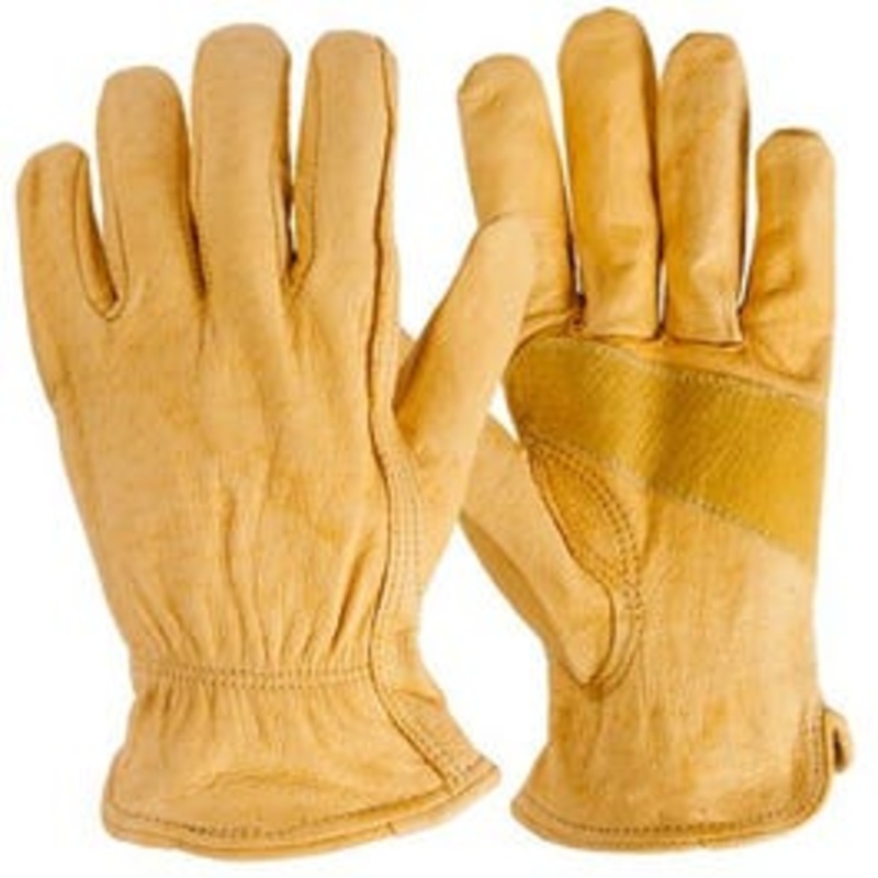 Leather Work Gloves, Premium Cowhide, Men’s Medium