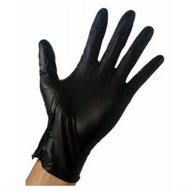 Nitrile Gloves, Disposable, Black, Men’s M, 100-Ct.