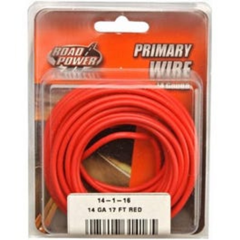 Primary Wire, Red, 14-Ga., 17-Ft.