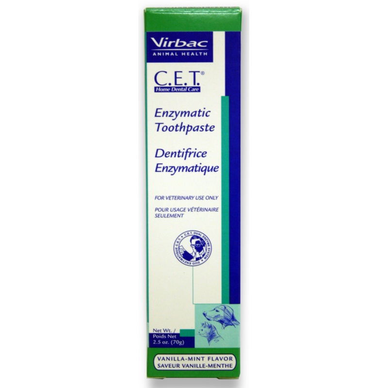 Virbac C.E.T. Enzymatic Pet Toothpaste Vanilla Mint Flavor for Dogs and Cats
