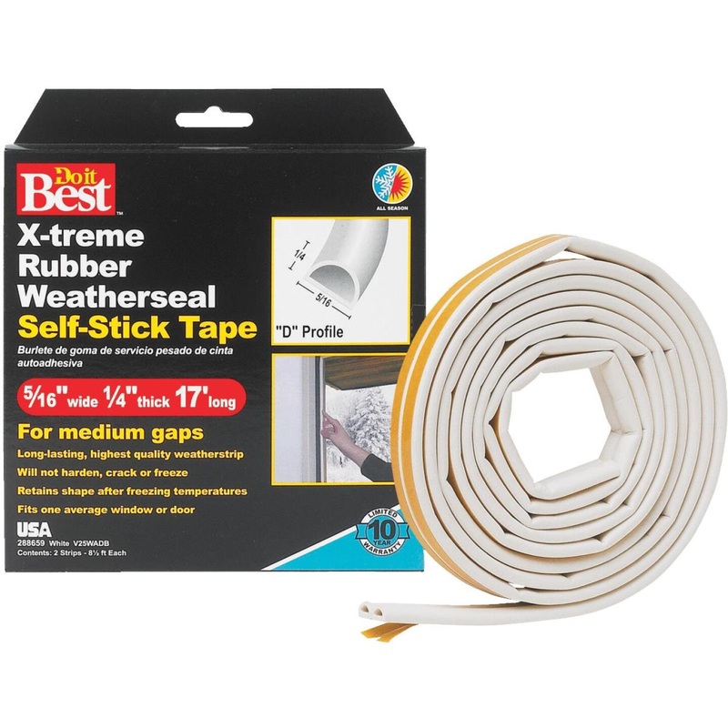Do it Best White 17′ 5/16 Rubber Weatherstrip