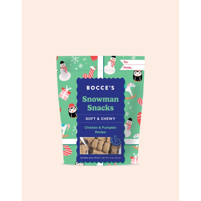 Bocce’s Bakery Snowman Snacks Soft & Chewy Dog Treats