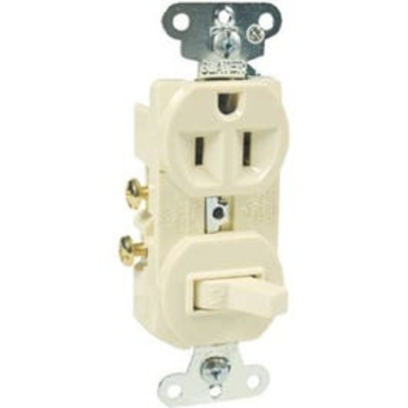 Combo 15A Switch Recept Ivory