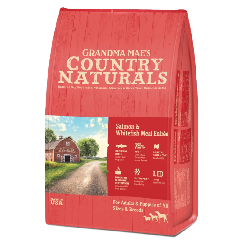 Grandma Mae’s Country Naturals Salmon & Whitefish Meal Entre Dry Dog Food