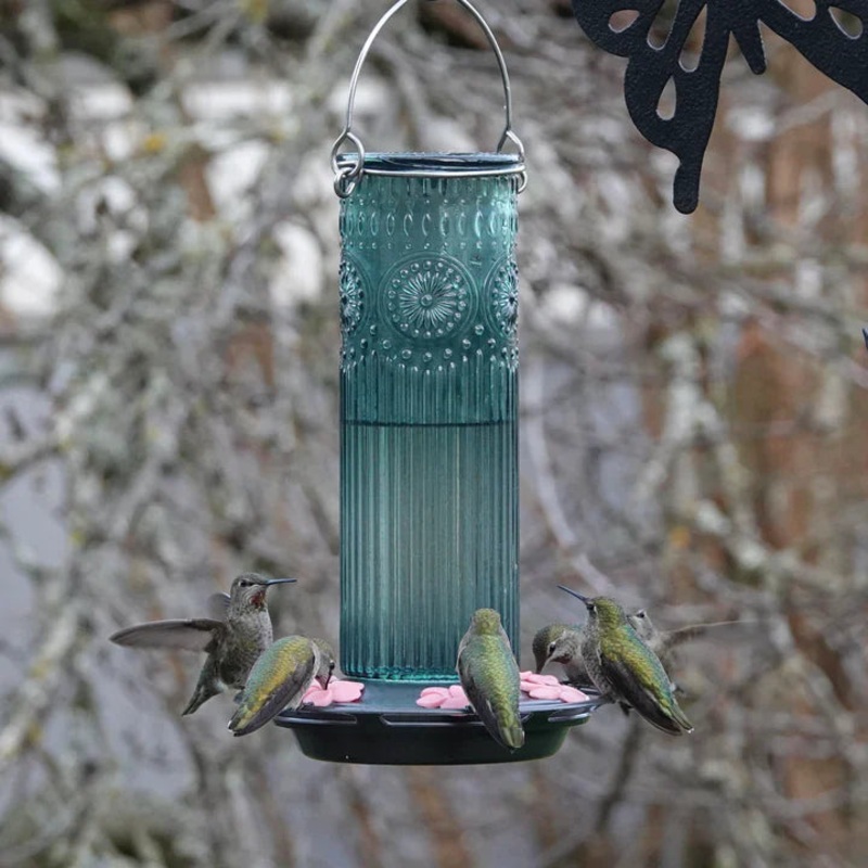 Nature’s Way Bird Products Antique Glass Gravity Hummingbird Feeder
