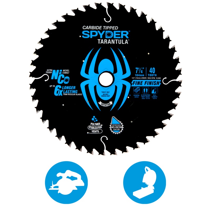 Spyder 40T Fine Finish Saw Blade