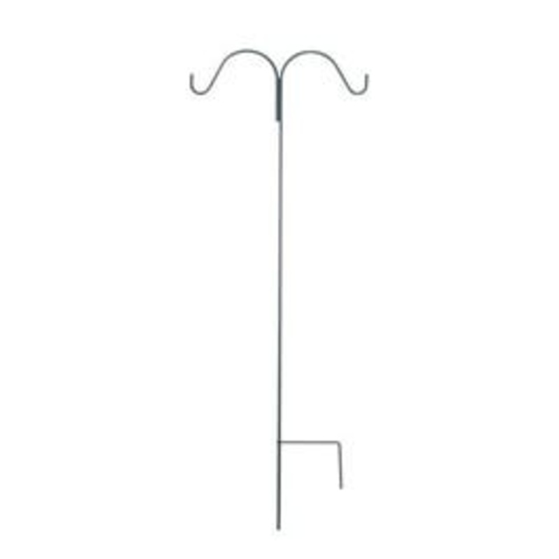 Shepherd’s Hook, Double, Black Steel, 64-In.