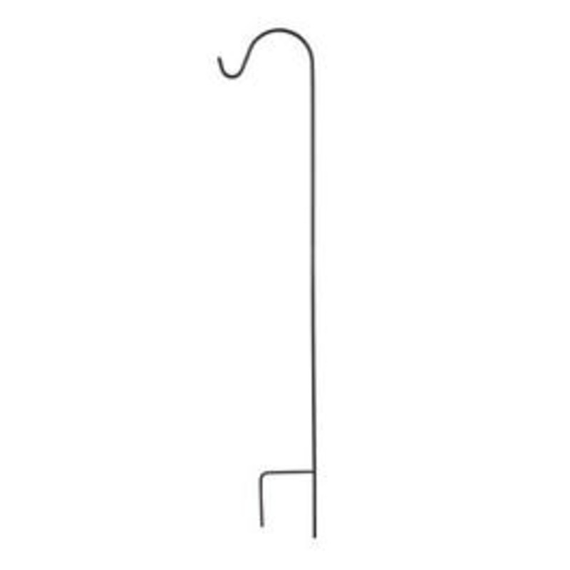Shepherd’s Hook, Single Offset, Black Steel, 48-In.