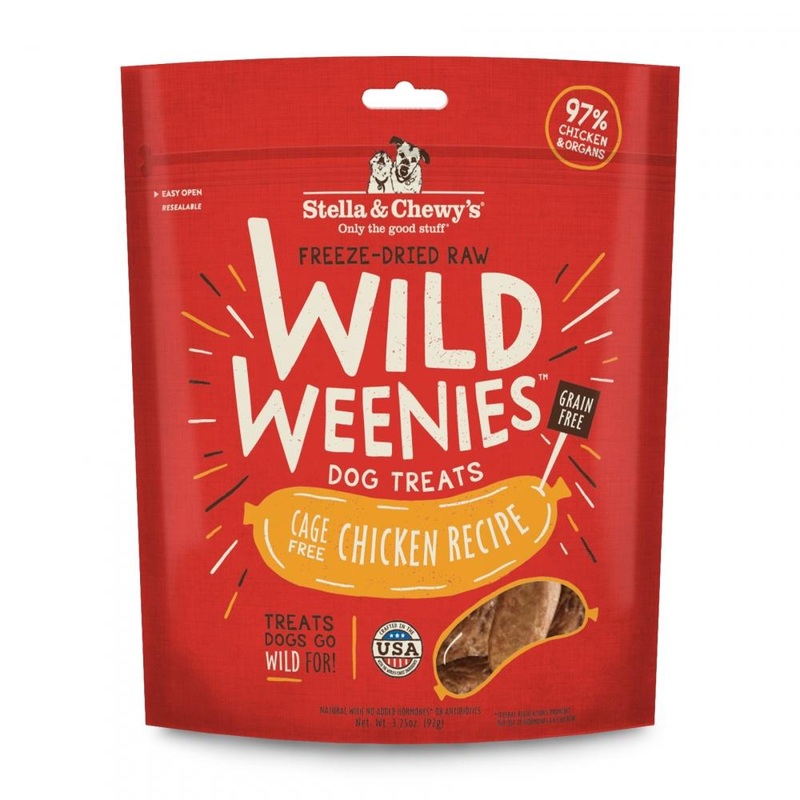 Stella & Chewy’s Wild Weenies Grain Free Chicken Recipe Freeze Dried Raw Dog Treats