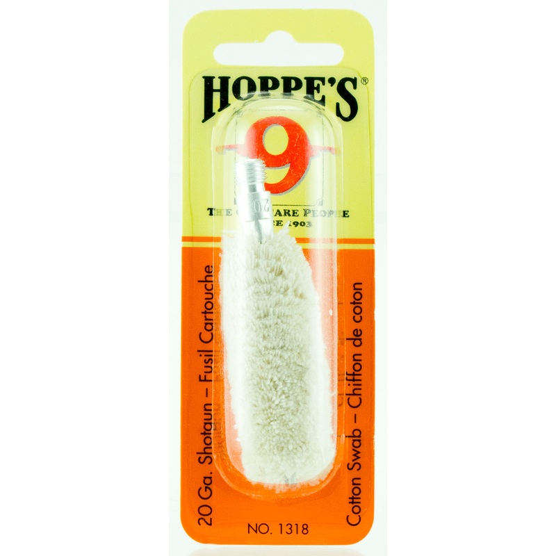 Hoppes 1318 Cleaning Swabs  20 Gauge Shotgun Cotton 10 Pack
