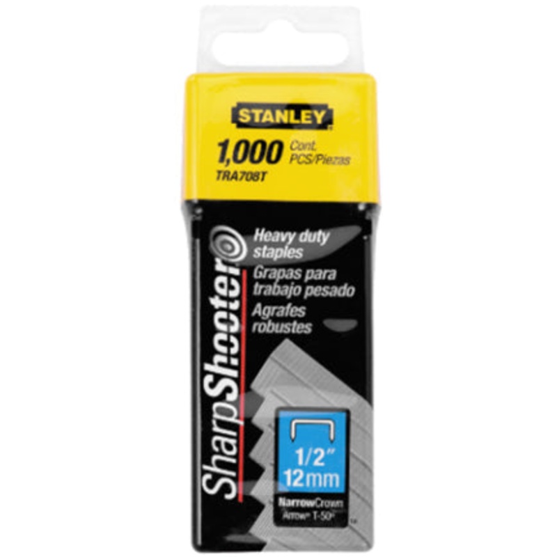 HD STAPLES 1/2IN YEL/BLA 1000PK
