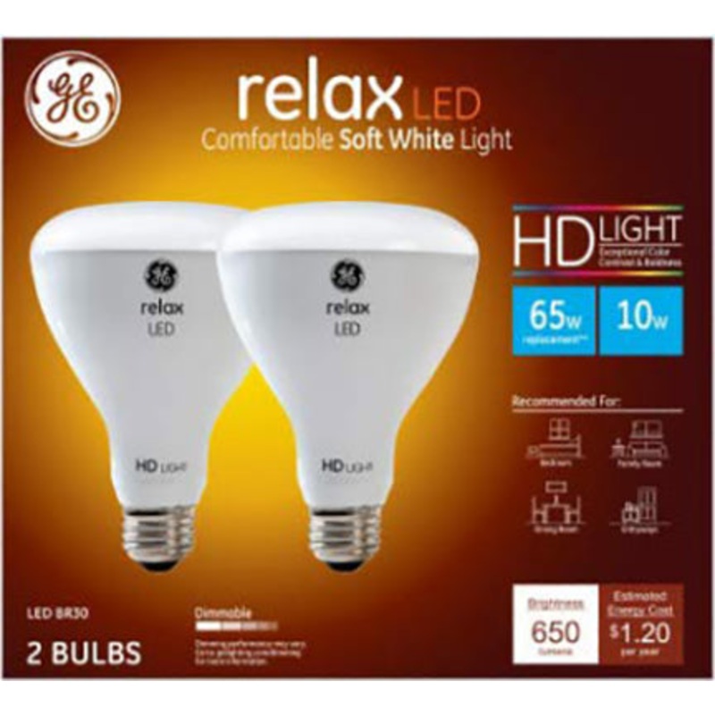 10W MED RELAX (SW) BR30 LED 2PK