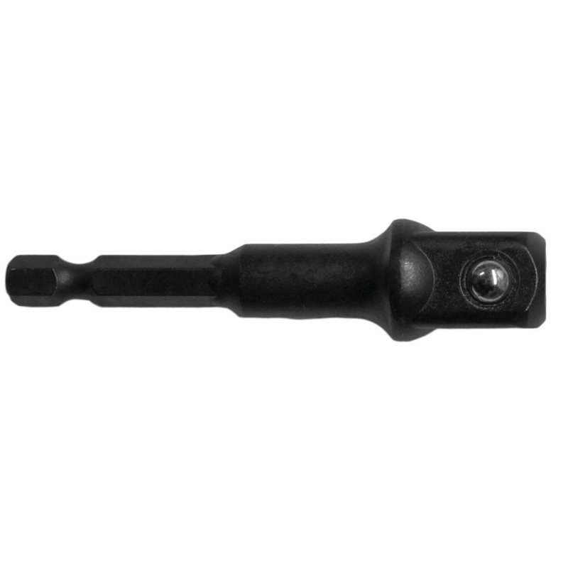 Century Drill And Tool Socket Adapter 3/8 Square Drive 2 Length 1/4 Hex Shank Impact Pro