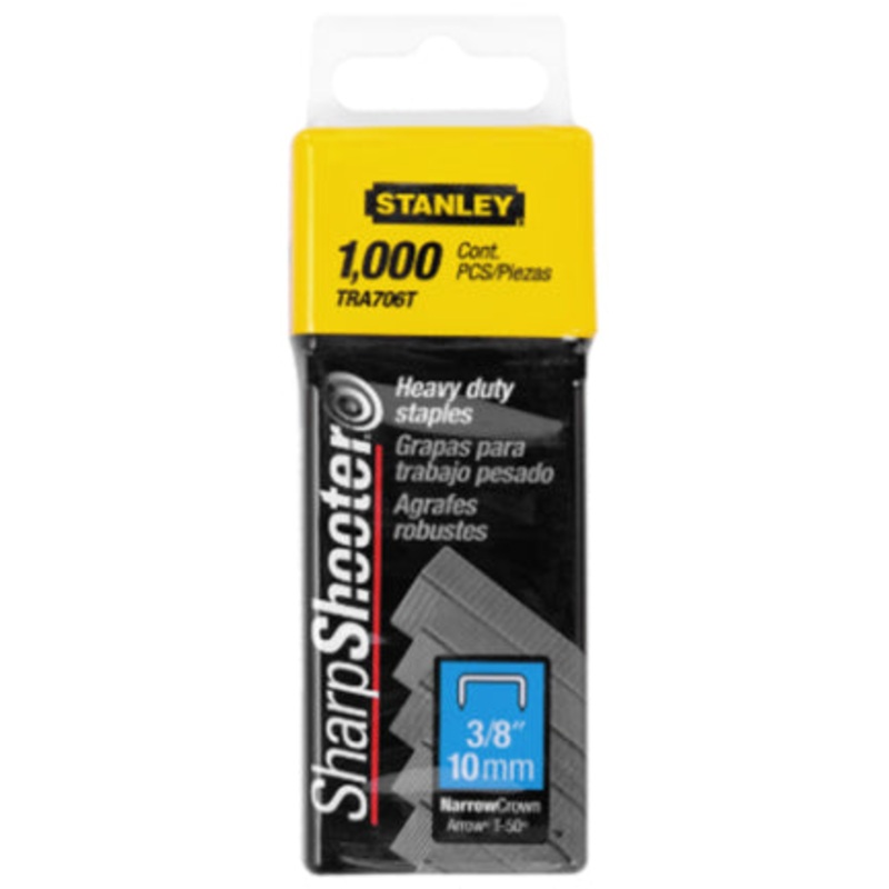 HD STAPLES 3/8IN YEL/BLA 1000PK