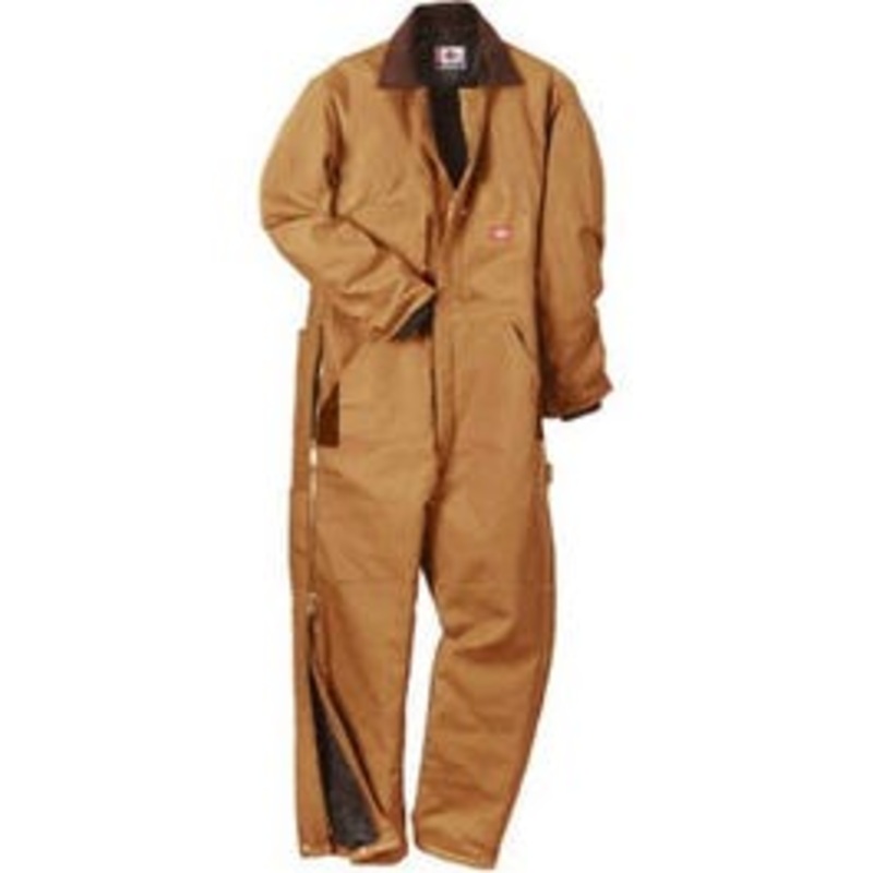 Insulated Coveralls, Short Fit, Brown Duck, Men’s XXL