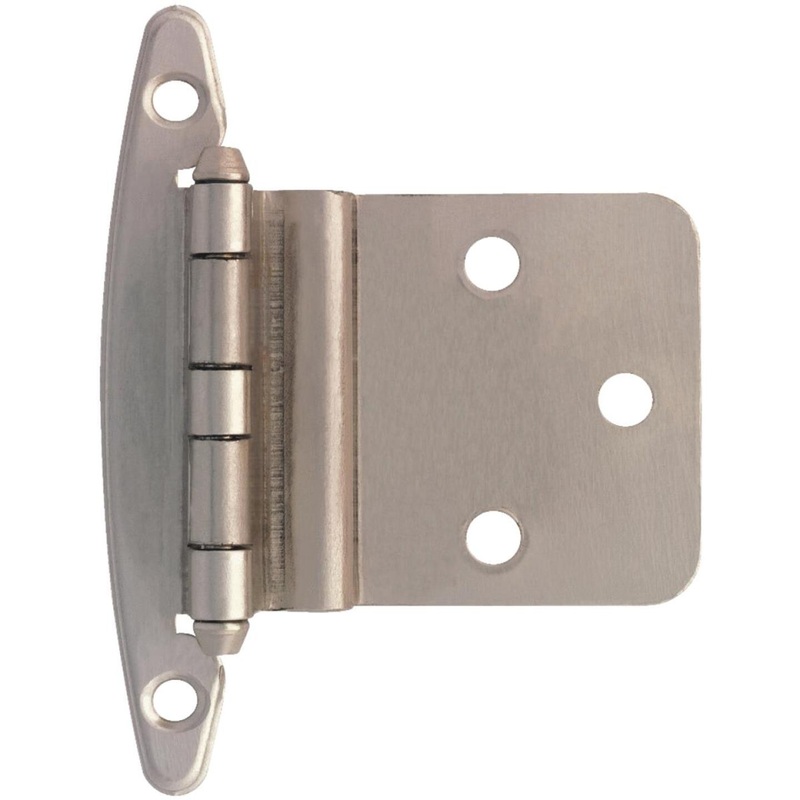 Liberty Satin Nickel 3/8 In. Inset Hinge, Without Spring, (10-Pack)