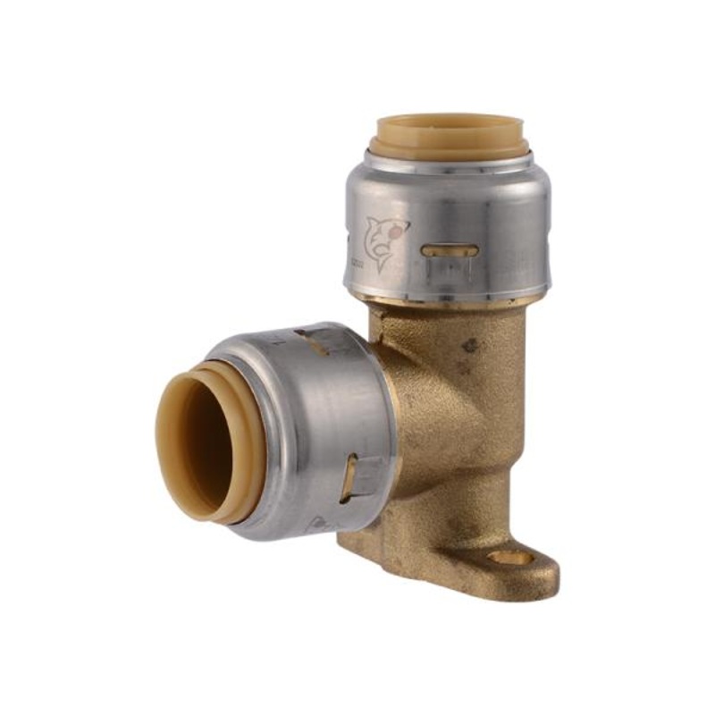 SharkBite Max Brass Push Drop-Ear Elbow