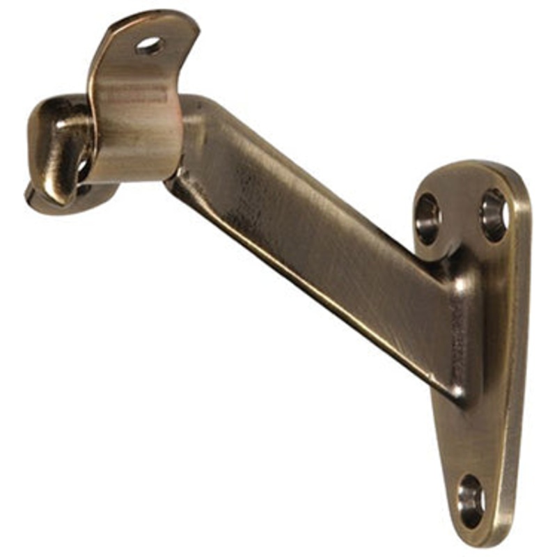 ANTIQUE BRASS HANDRAIL BRCKT