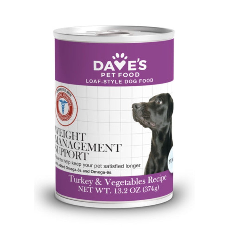 Dave’s Restricted Weight Management, Turkey & Vegetables Recipe for Dogs