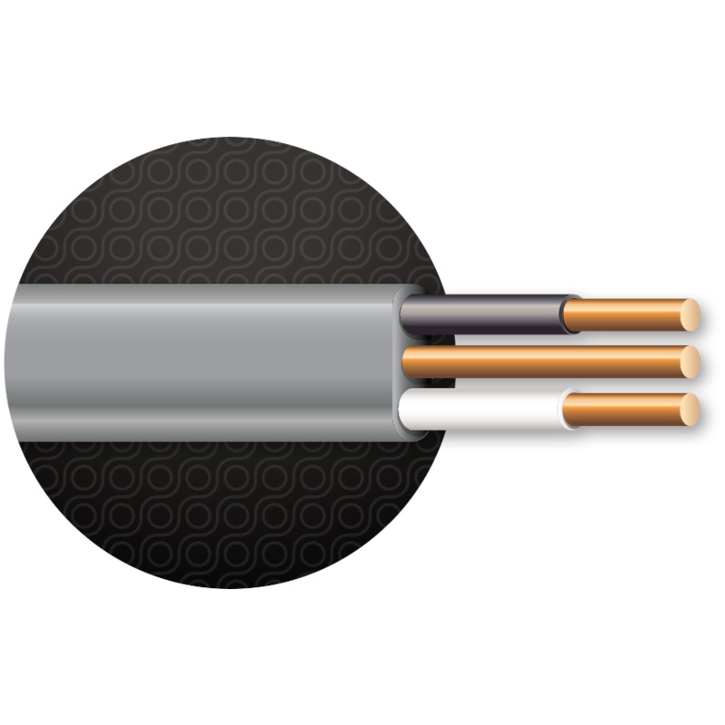 Marmon Home Improvement 50 ft. 12/2 Gray Solid CerroMax UF-B Cable with Ground Wire