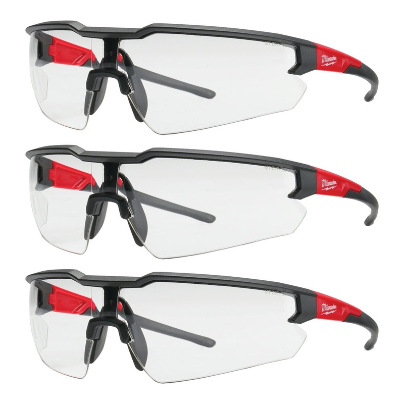 3PK Safety Glasses – Clear Anti-Scratch Lenses