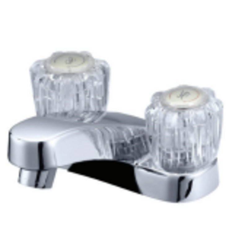B & K Industries 222-301h Two Handle Lavatory Faucet-50/50 Popup-chrome Non-metallic W/drain
