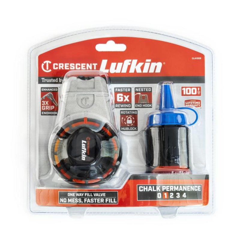 Crescent Lufkin 100′ Professional Aluminum Chalk & Reel with Blue Chalk