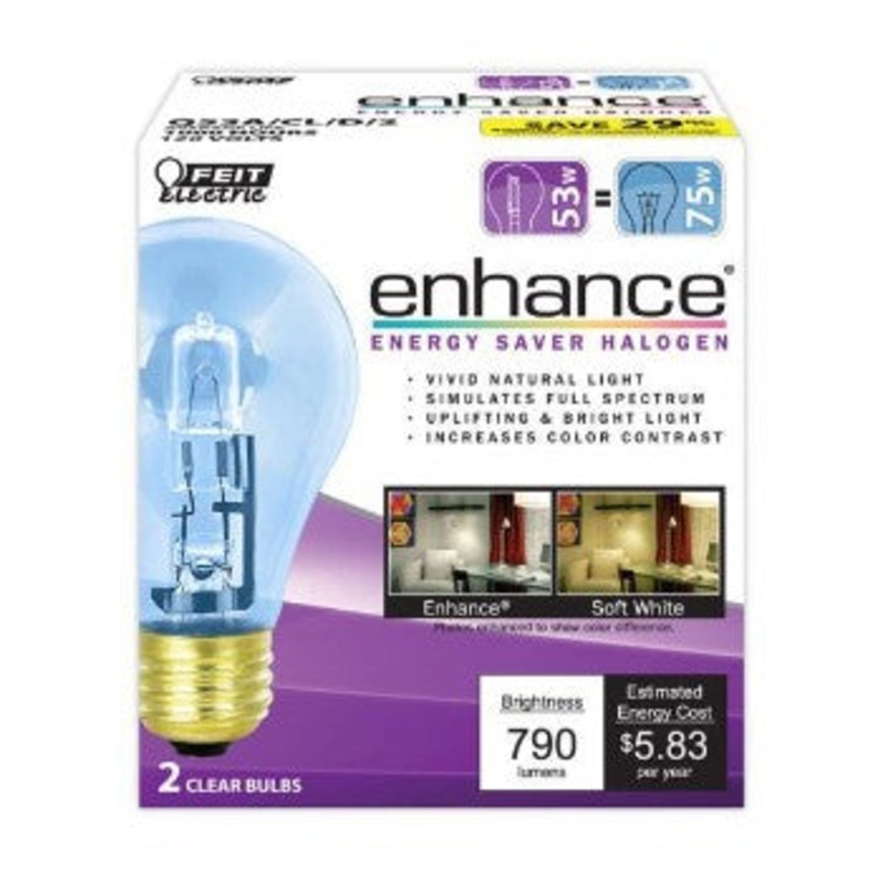 Feit Electric Q53A/CL/D/2 enhance Energy Saving Bulb, Clear ~ 53 Watt