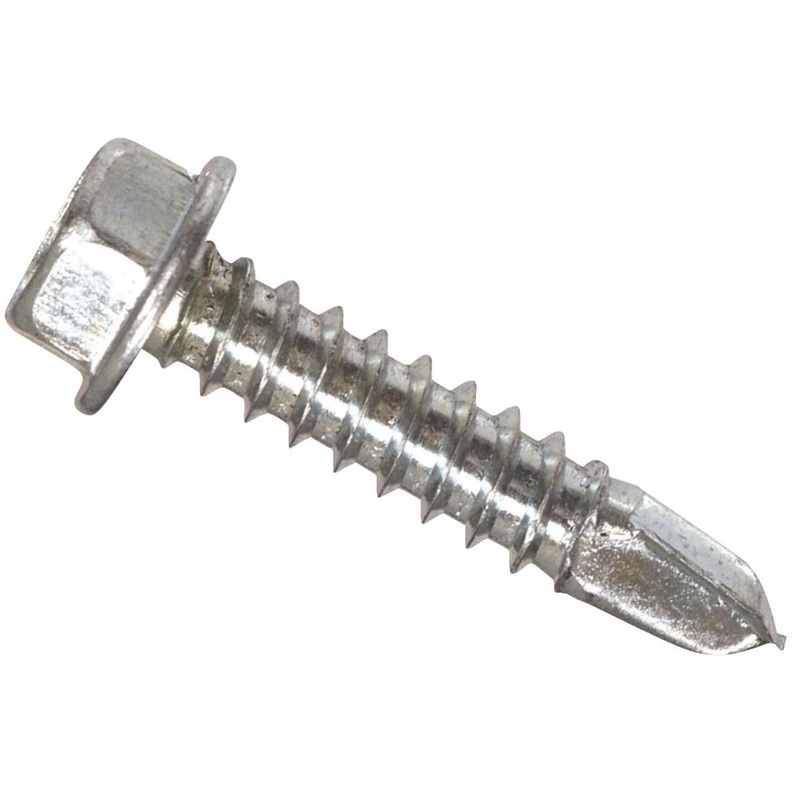 Hillman #8 – 18 x 1 In. Hex Washer Head Self-Drilling Sheet Metal Screw (100 Ct.)