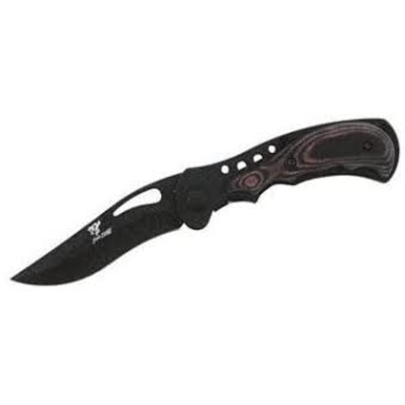 Frost Cutlery 15-138RM Little Apache Warrior Tactical Knife Black 3 Blade Length 4  Black/Red Knife