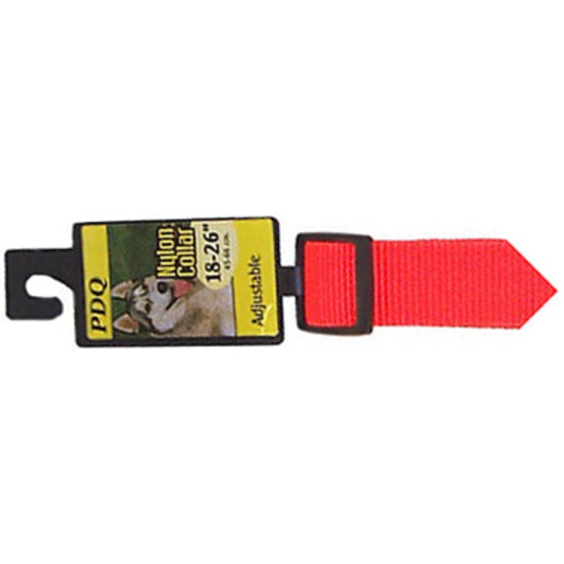 ADJ NYLN COLLAR RED 1 X 18-26