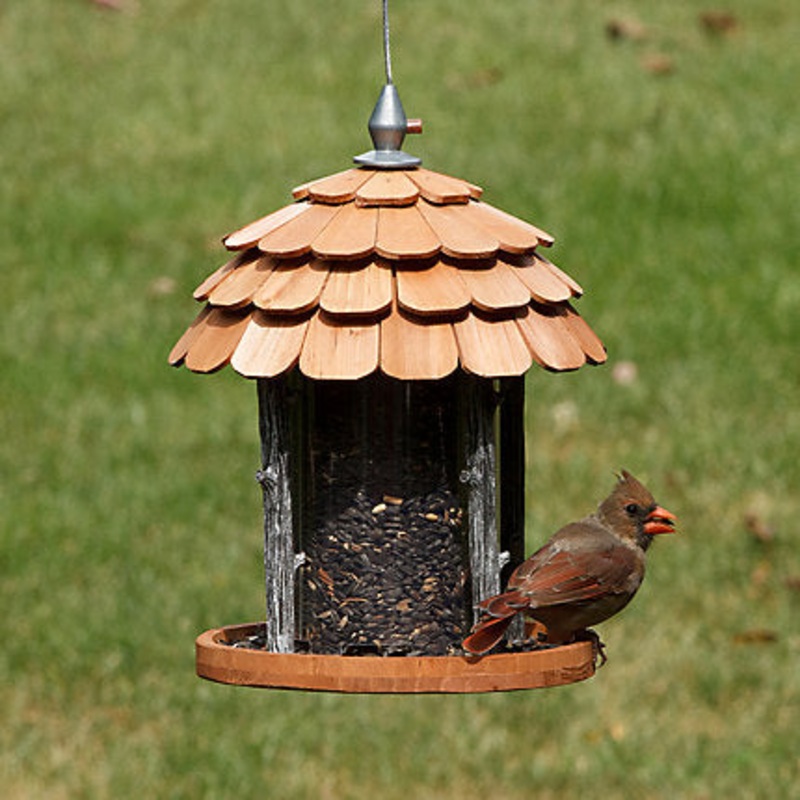 Perky-Pet Gazebo Wood Feeder – 2 lb Seed Capacity