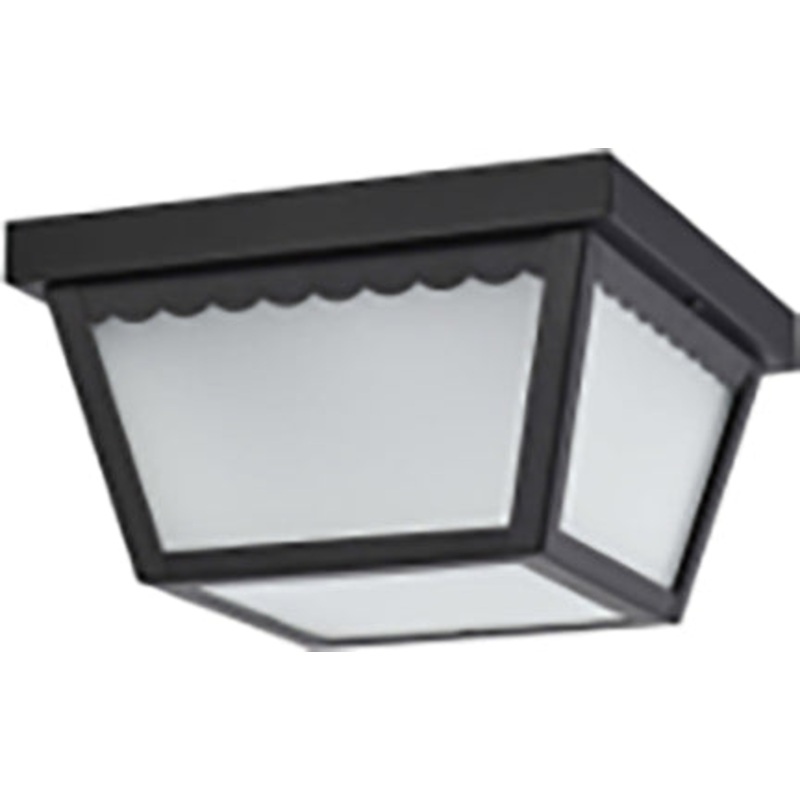 9IN 12W LED FLUSH MNT CARPORT BK