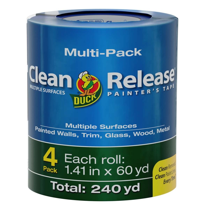Clean Release Painter’s Tape – Blue, 4 pk, 1.41 in. x 60 yd. (1.41 x 60 yard, Blue)