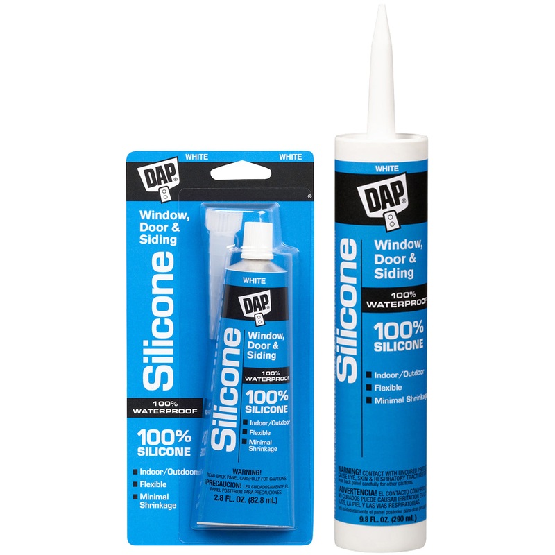 DAP 100% Silicone Window & Door Sealant 10.1 oz. White (10.1 oz, White)