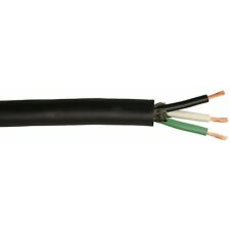 Coleman Cable Systems 250-Foot Power Cable Service Cord, Black